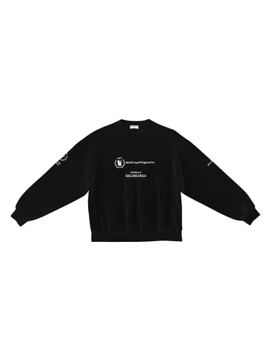 Balenciaga Women's WFP Sweatshirt Regular Fit - Black White - Size XL | Thumbnail 1 Balenciaga Women's WFP Sweatshirt Regular Fit - Black White - Size XL | Thumbnail 1