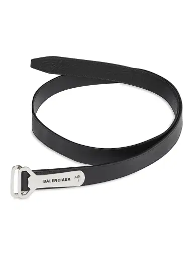 Balenciaga Men's Bottle Opener D Ring Belt - Black | Thumbnail 1 Balenciaga Men's Bottle Opener D Ring Belt - Black | Thumbnail 1
