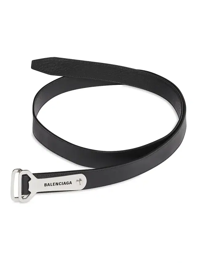 Balenciaga Men's Bottle Opener D Ring Belt - Black