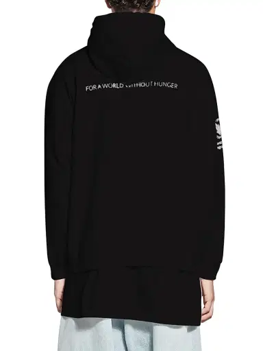 Balenciaga Men's WFP Hoodie Medium Fit - Black White - Size Large | Thumbnail 6