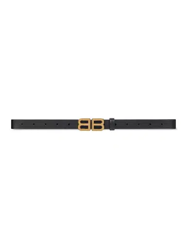 Balenciaga Women's Bb Hourglass Thin Belt - Black - Size 28 | Thumbnail 1
