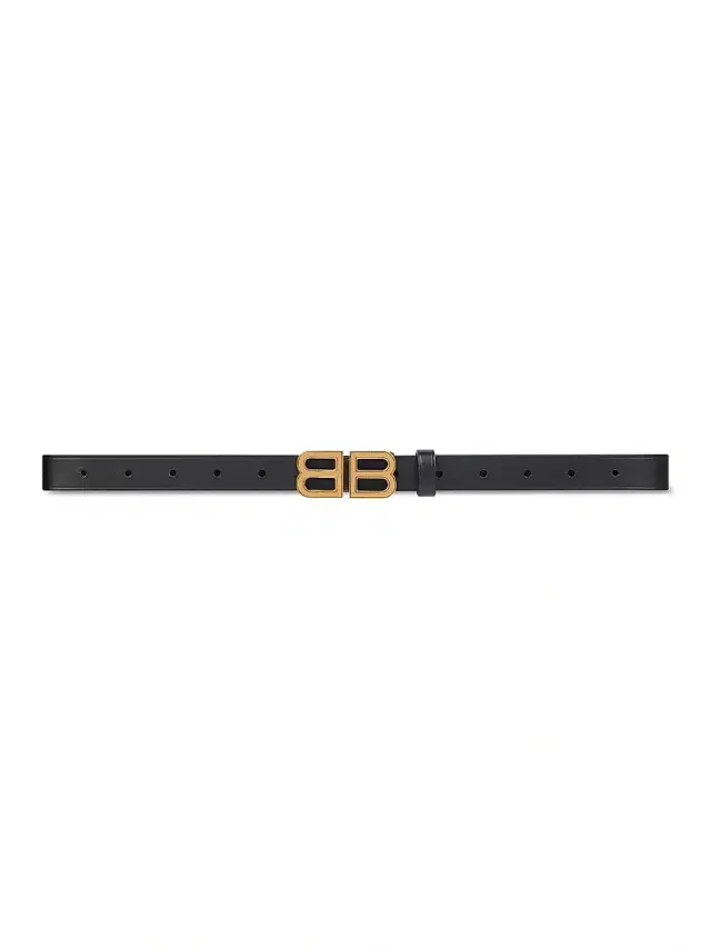 Women's Bb Hourglass Thin Belt - Black