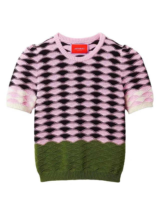 La DoubleJ Women's Sunset Tee - Multicolor Pink