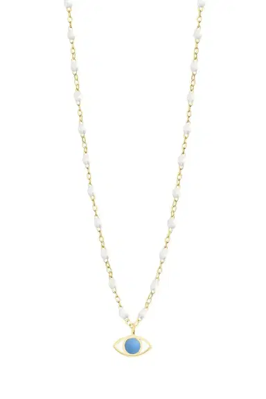 Gigi Clozeau Classic Gigi Eye Necklace - 16.5in - White | Thumbnail 1