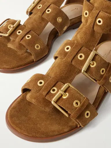 Gianvito Rossi Buckled Suede Sandals | Thumbnail 4 Gianvito Rossi Buckled Suede Sandals | Thumbnail 4