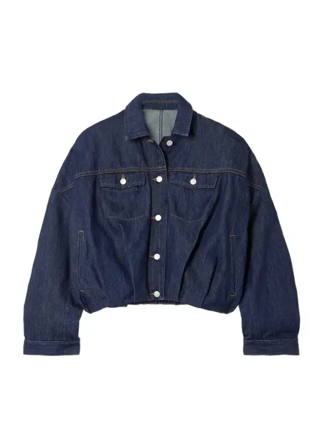 Gathered Denim Jacket