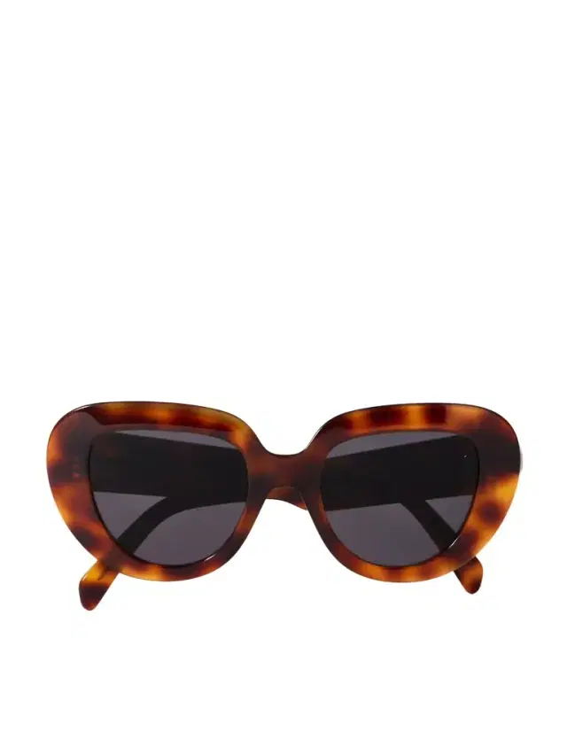CELINE Eyewear Oversized Butterfly-frame Tortoiseshell Acetate Sunglasses