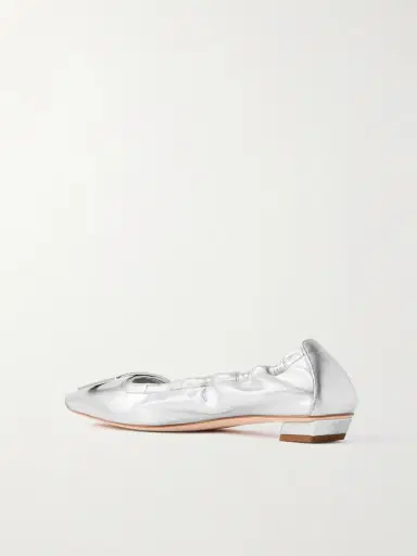 Roger Vivier Belle Vivier 25 Embellished Metallic Ballet Flats | Thumbnail 3 Roger Vivier Belle Vivier 25 Embellished Metallic Ballet Flats | Thumbnail 3