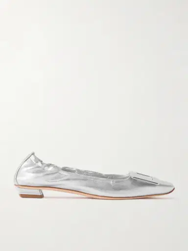 Roger Vivier Belle Vivier 25 Embellished Metallic Ballet Flats | Thumbnail 5 Roger Vivier Belle Vivier 25 Embellished Metallic Ballet Flats | Thumbnail 5