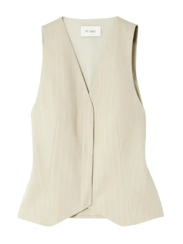 Pinstriped Wool-blend Twill Vest