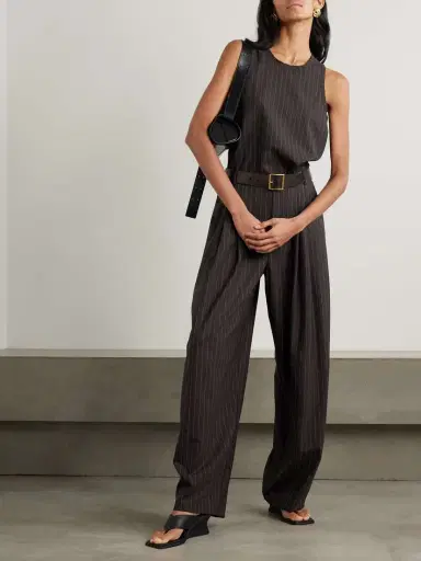 St. Agni Pinstriped Pleated Wool-blend Wide-leg Pants | Thumbnail 2 St. Agni Pinstriped Pleated Wool-blend Wide-leg Pants | Thumbnail 2