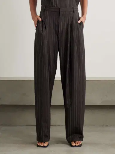 St. Agni Pinstriped Pleated Wool-blend Wide-leg Pants | Thumbnail 3 St. Agni Pinstriped Pleated Wool-blend Wide-leg Pants | Thumbnail 3