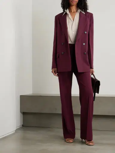 Victoria Beckham Alina Woven Wide-leg Pants | Thumbnail 2 Victoria Beckham Alina Woven Wide-leg Pants | Thumbnail 2
