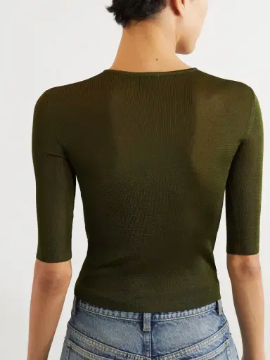Saint Laurent Embellished Knitted Top | Thumbnail 3 Saint Laurent Embellished Knitted Top | Thumbnail 3