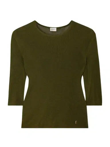 Saint Laurent Embellished Knitted Top | Thumbnail 1 Saint Laurent Embellished Knitted Top | Thumbnail 1