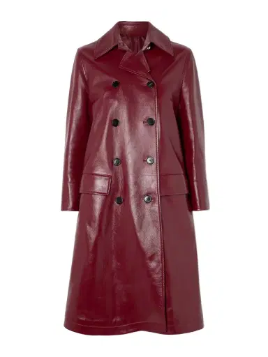 Gucci Double-breasted Glossed-leather Trench Coat | Thumbnail 1