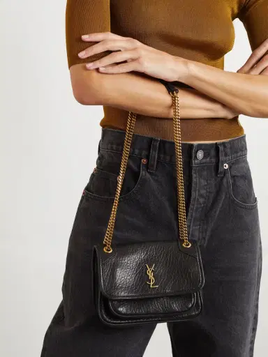 Saint Laurent Niki Mini Crinkled-leather Shoulder Bag | Thumbnail 2 Saint Laurent Niki Mini Crinkled-leather Shoulder Bag | Thumbnail 2