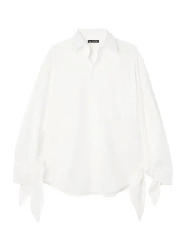 Oversized Knotted Cotton-poplin Shirt