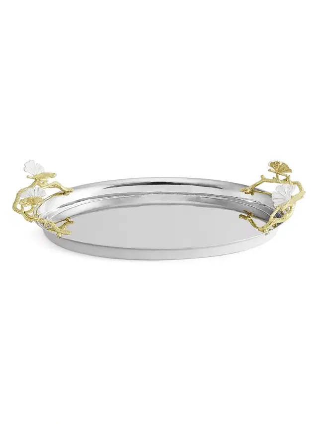 Michael Aram Butterfly Ginkgo Gold Medium Tray - Gold
