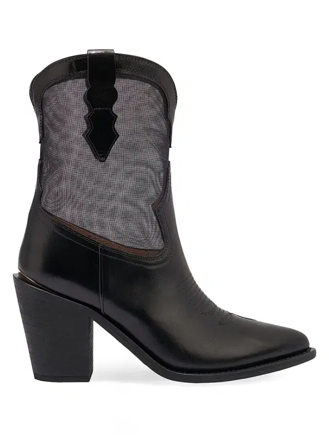 Women's 90MM Sue Mesh Booties - Nero