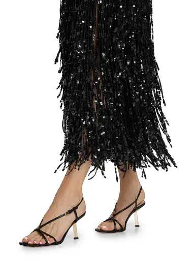 Lapointe Women's Re-Edition Sequin-Fringed Pencil Maxi Skirt - Black - Size 12 | Thumbnail 6 Lapointe Women's Re-Edition Sequin-Fringed Pencil Maxi Skirt - Black - Size 12 | Thumbnail 6