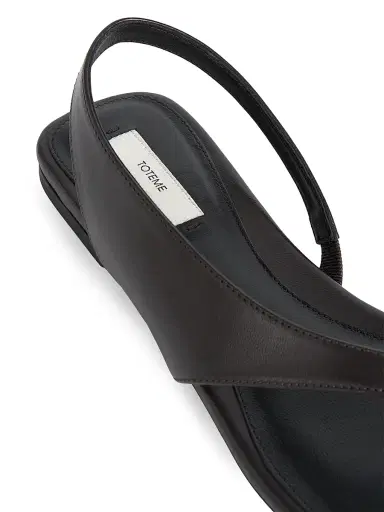 Toteme Women's Sculptural Leather Flat Sandals - Pepper | Thumbnail 5 Toteme Women's Sculptural Leather Flat Sandals - Pepper | Thumbnail 5