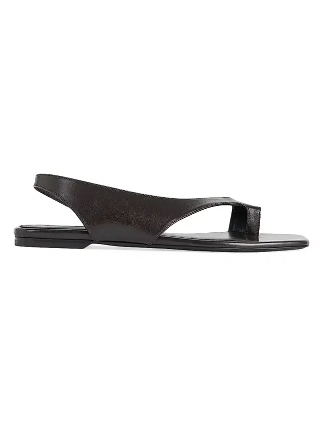 Women's Sculptural Leather Flat Sandals - Pepper