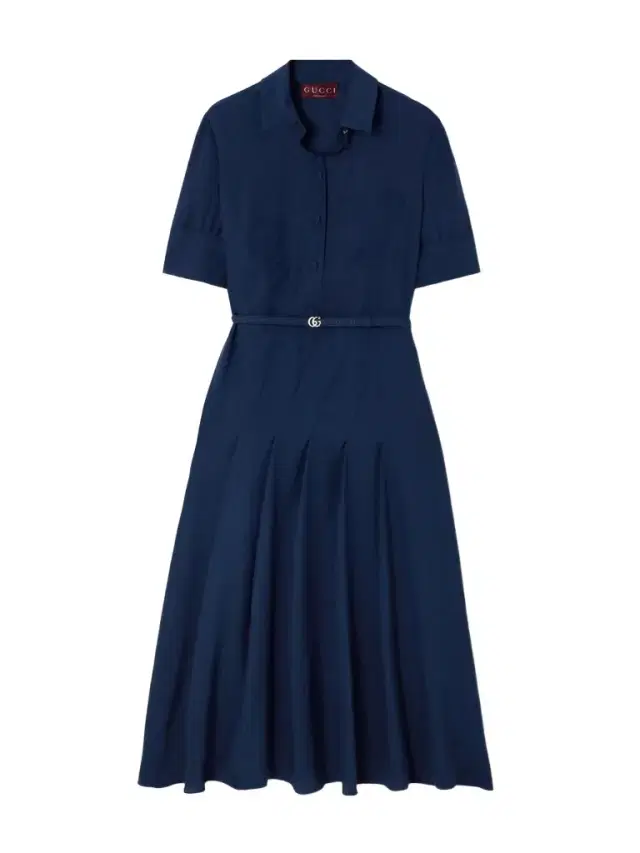 Belted Pleated Silk-jacquard Midi Shirt Dress