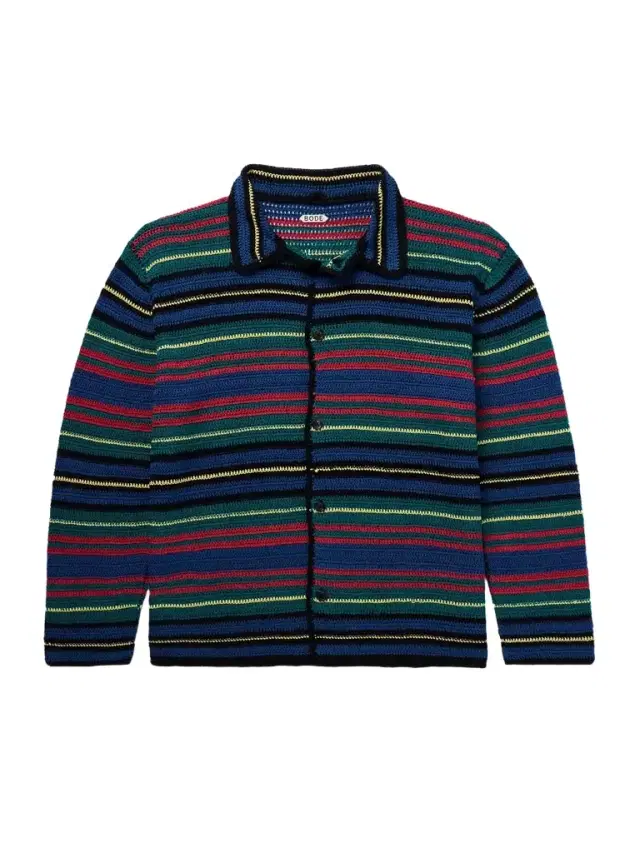 Riverbank Striped Crocheted Cotton Shirt - Men