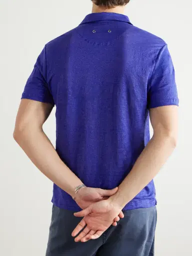 Vilebrequin Pyramid Linen-Jersey Polo Shirt - Men | Thumbnail 3
