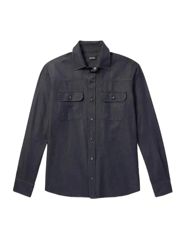 Zegna Slim-Fit Cotton and Linen-Blend Twill Shirt - Men