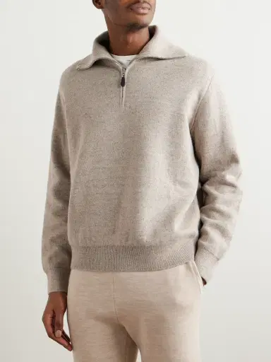Loro Piana Linen and Cashmere-Blend Zip-Up Sweater - Men | Thumbnail 3 Loro Piana Linen and Cashmere-Blend Zip-Up Sweater - Men | Thumbnail 3