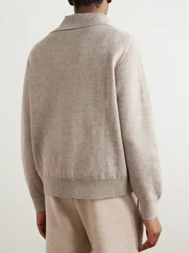 Loro Piana Linen and Cashmere-Blend Zip-Up Sweater - Men | Thumbnail 4 Loro Piana Linen and Cashmere-Blend Zip-Up Sweater - Men | Thumbnail 4