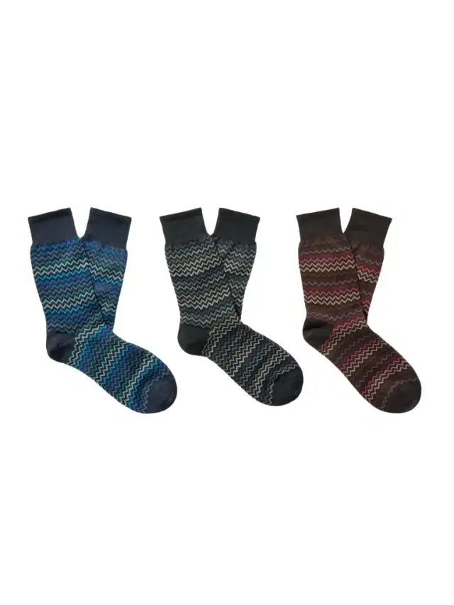Three-Pack Crochet-Knit Cotton Socks - Men