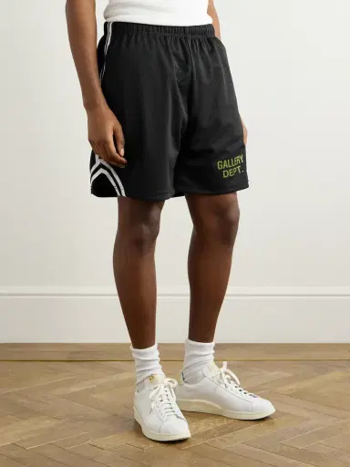Gallery Dept. Venice Court Wide-Leg Logo-Print Webbing-Trimmed Mesh Shorts - Men | Thumbnail 3 Gallery Dept. Venice Court Wide-Leg Logo-Print Webbing-Trimmed Mesh Shorts - Men | Thumbnail 3