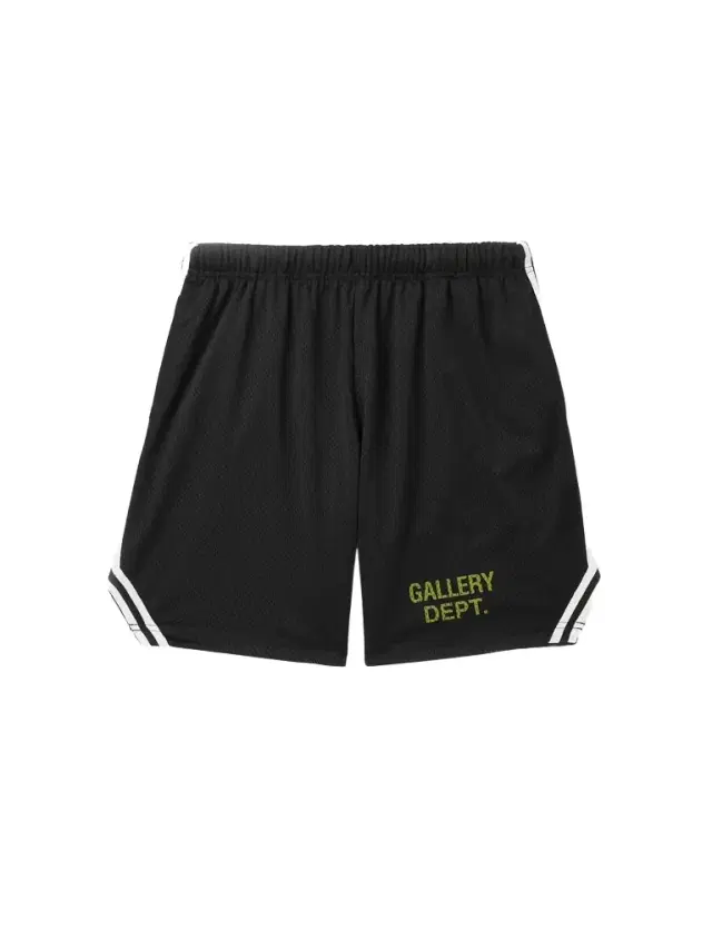 Gallery Dept. Venice Court Wide-Leg Logo-Print Webbing-Trimmed Mesh Shorts - Men