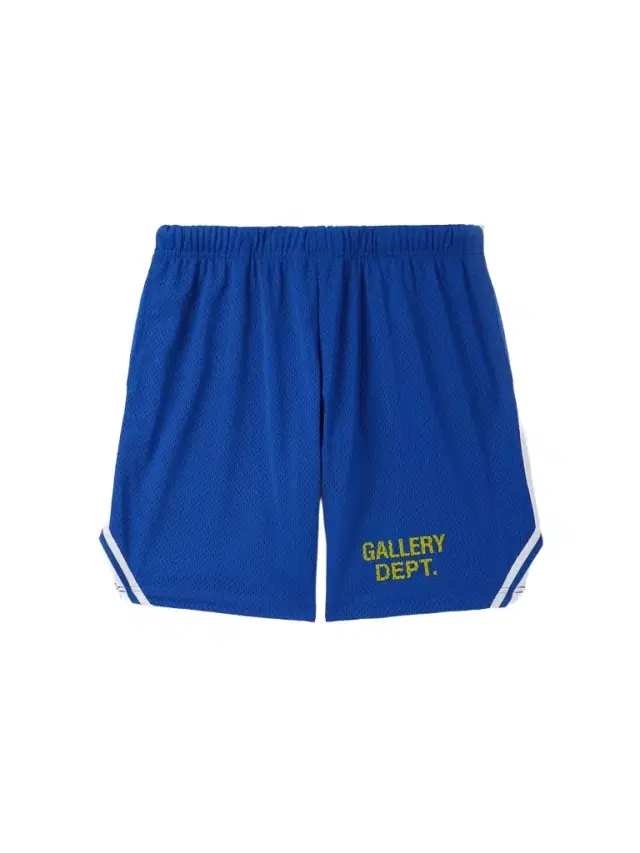 Gallery Dept. Venice Court Wide-Leg Logo-Print Webbing-Trimmed Mesh Shorts - Men