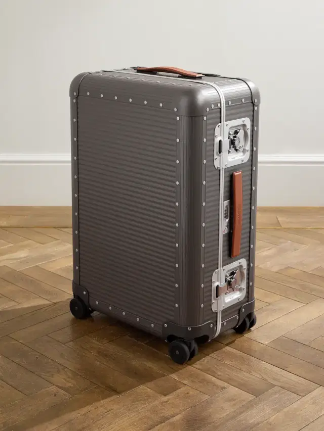 FPM Milano Bank Spinner 68cm Leather-Trimmed Aluminium Spinner Suitcase - Men