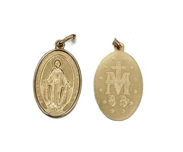 18K Gold Medal Pendant