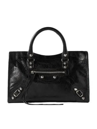 Balenciaga Le City Small Embellished Textured-leather Tote | Thumbnail 1