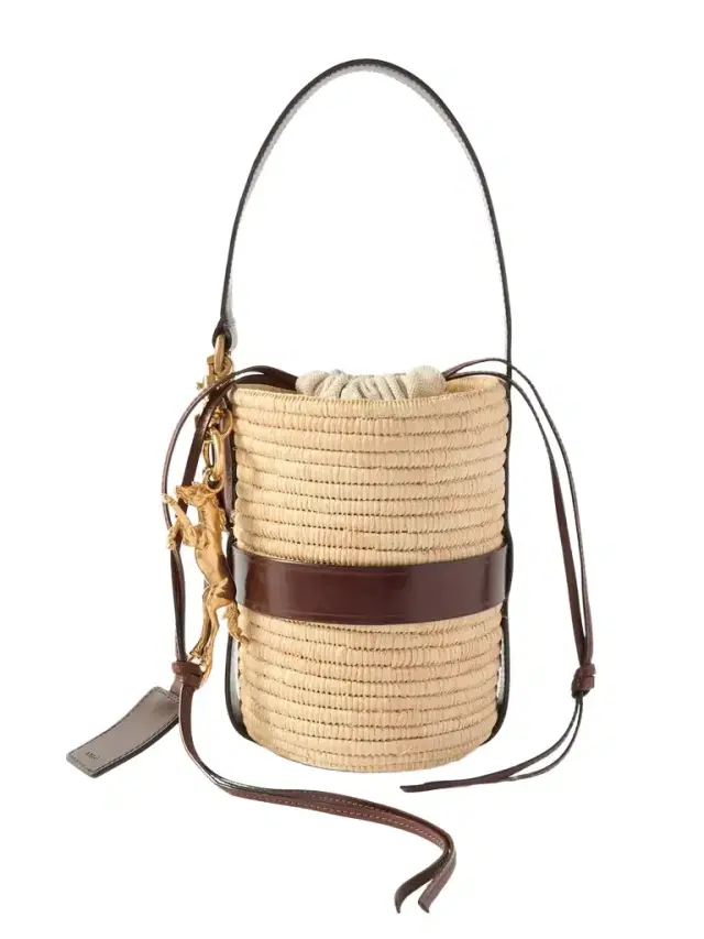 Kerala 25 Embellished Leather-trimmed Faux Raffia Tote