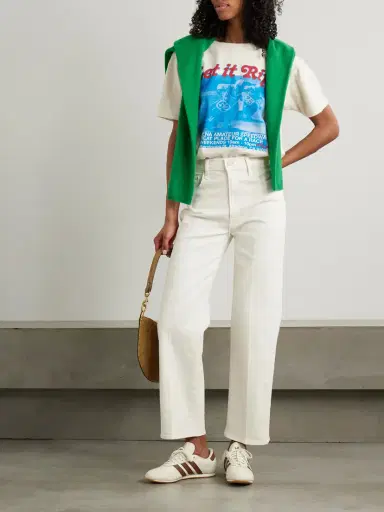 Mother The Rambler Zip Ankle Cropped Straight-leg Jeans | Thumbnail 2 Mother The Rambler Zip Ankle Cropped Straight-leg Jeans | Thumbnail 2