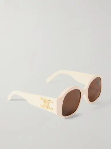 CELINE Eyewear Maxi Triomphe Round-frame Acetate Sunglasses | Thumbnail 3 CELINE Eyewear Maxi Triomphe Round-frame Acetate Sunglasses | Thumbnail 3