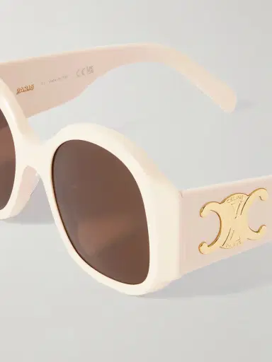 CELINE Eyewear Maxi Triomphe Round-frame Acetate Sunglasses | Thumbnail 4 CELINE Eyewear Maxi Triomphe Round-frame Acetate Sunglasses | Thumbnail 4