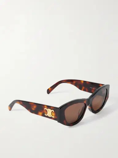 CELINE Eyewear Triomphe Tortoiseshell Acetate Sunglasses | Thumbnail 3 CELINE Eyewear Triomphe Tortoiseshell Acetate Sunglasses | Thumbnail 3