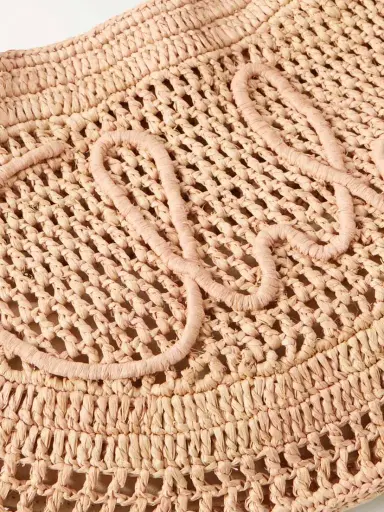 Chloé Summer Banana Leather-trimmed Embroidered Raffia Tote | Thumbnail 4 Chloé Summer Banana Leather-trimmed Embroidered Raffia Tote | Thumbnail 4