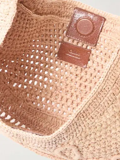 Chloé Summer Banana Leather-trimmed Embroidered Raffia Tote | Thumbnail 5 Chloé Summer Banana Leather-trimmed Embroidered Raffia Tote | Thumbnail 5