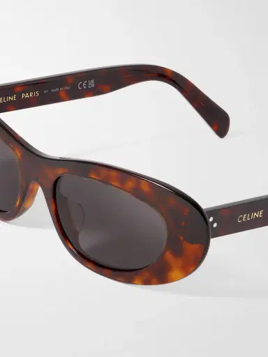 CELINE Eyewear Cat-eye Tortoiseshell Acetate Sunglasses | Thumbnail 4 CELINE Eyewear Cat-eye Tortoiseshell Acetate Sunglasses | Thumbnail 4