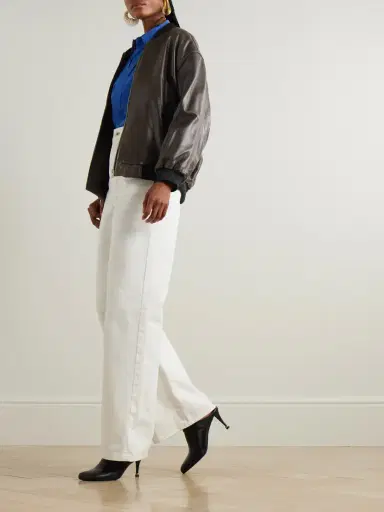 Nour Hammour Marly Leather Bomber Jacket | Thumbnail 2