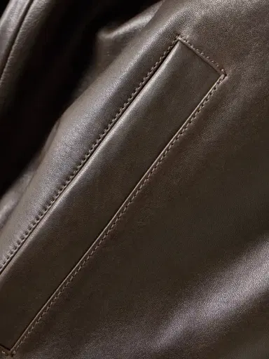 Nour Hammour Marly Leather Bomber Jacket | Thumbnail 5